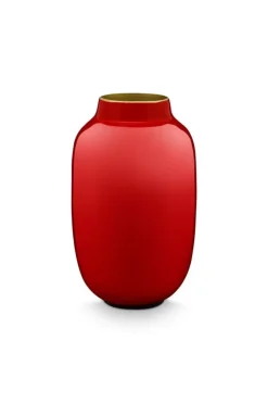 Ovale Mini Vase Rot 14 Cm