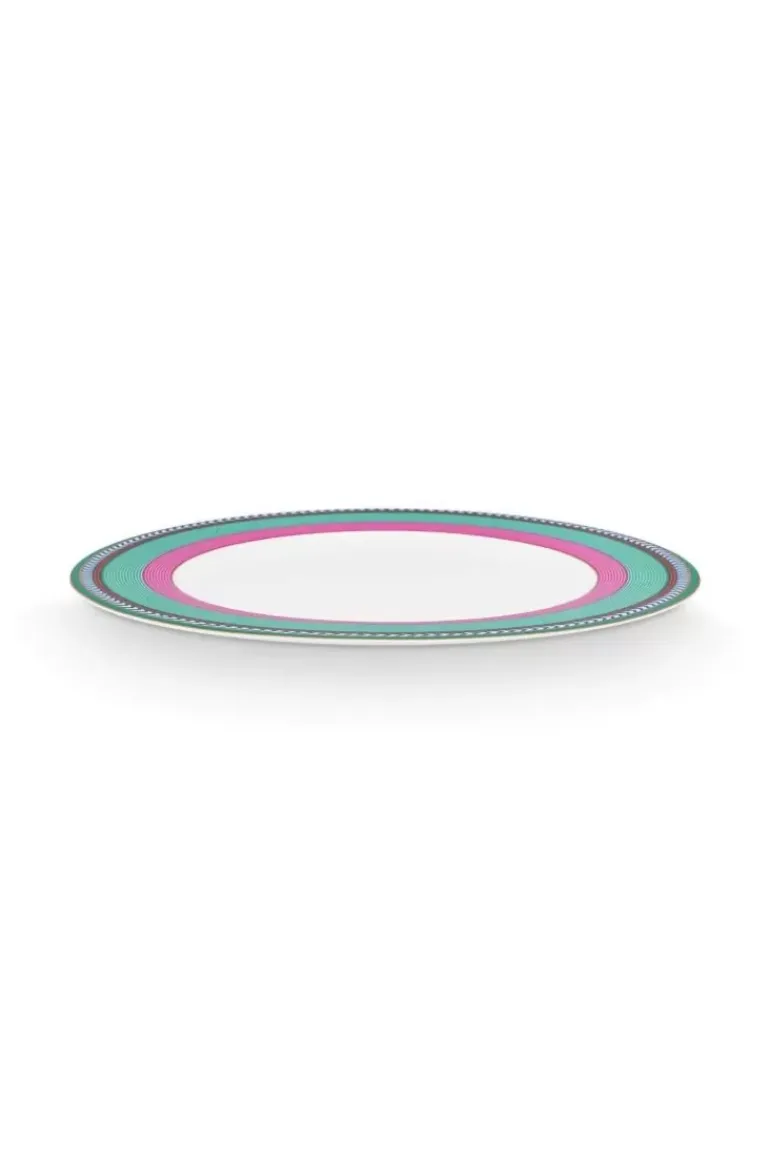 Pip Chique Stripes Essteller Rosa/Grun 28Cm