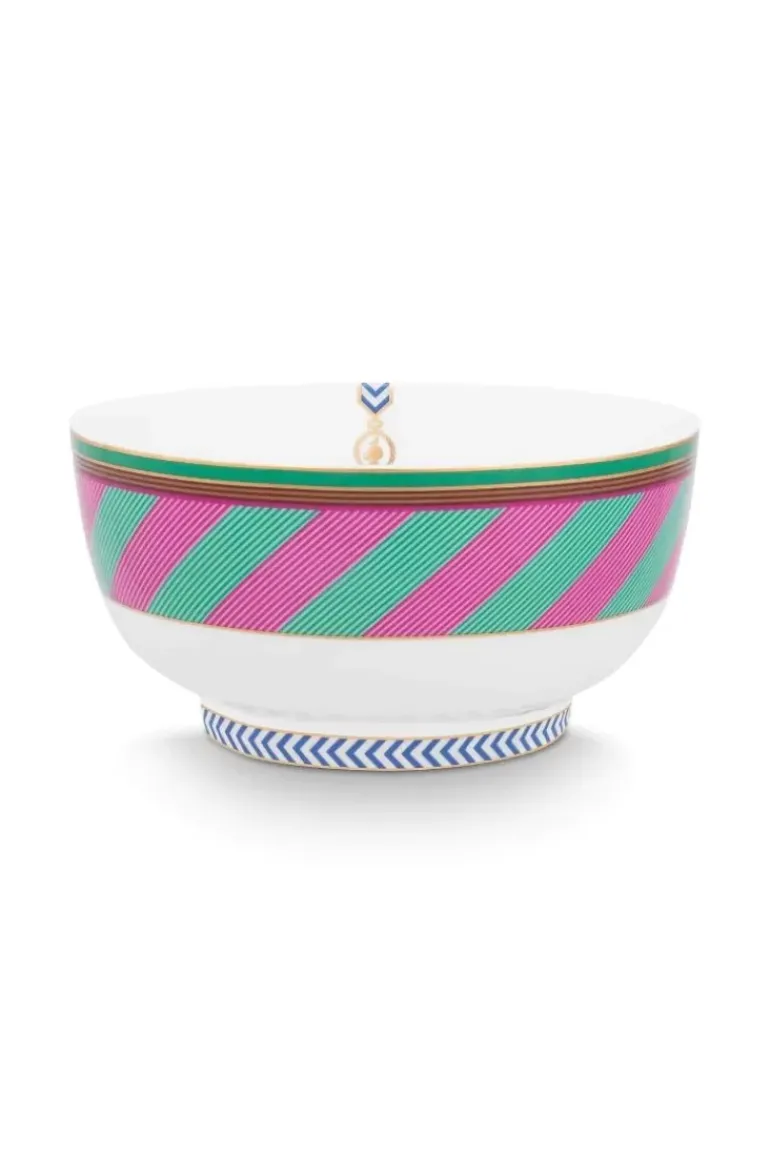 Pip Chique Stripes Schale Rosa/Grun 15.5Cm