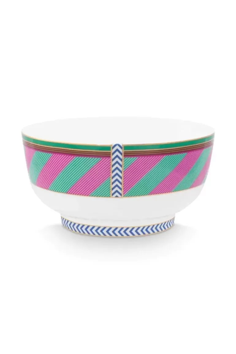 Pip Chique Stripes Schale Rosa/Grun 15.5Cm