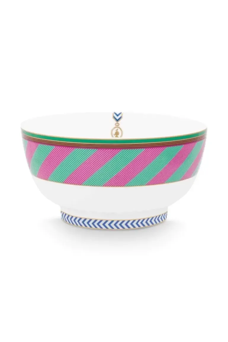 Pip Chique Stripes Schale Rosa/Grun 18Cm