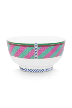Pip Chique Stripes Schale Rosa/Grun 18Cm