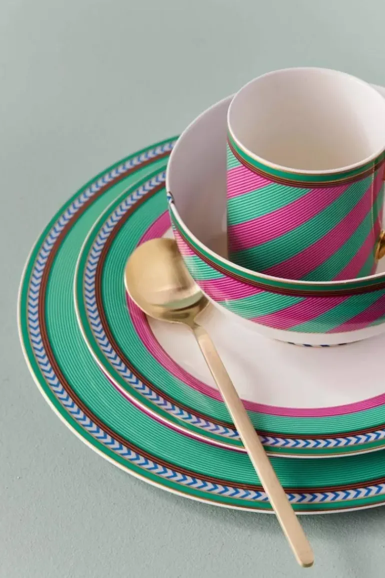 Pip Chique Stripes Tasse Gross Rosa/Grun 350Ml