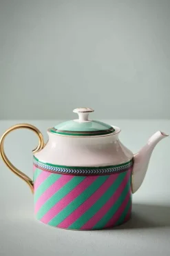 Pip Chique Stripes Teekanne Gross Rosa/Grun