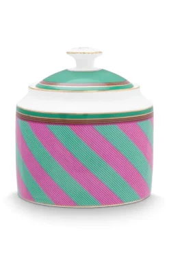Pip Chique Stripes Zuckerdose Rosa/Grun