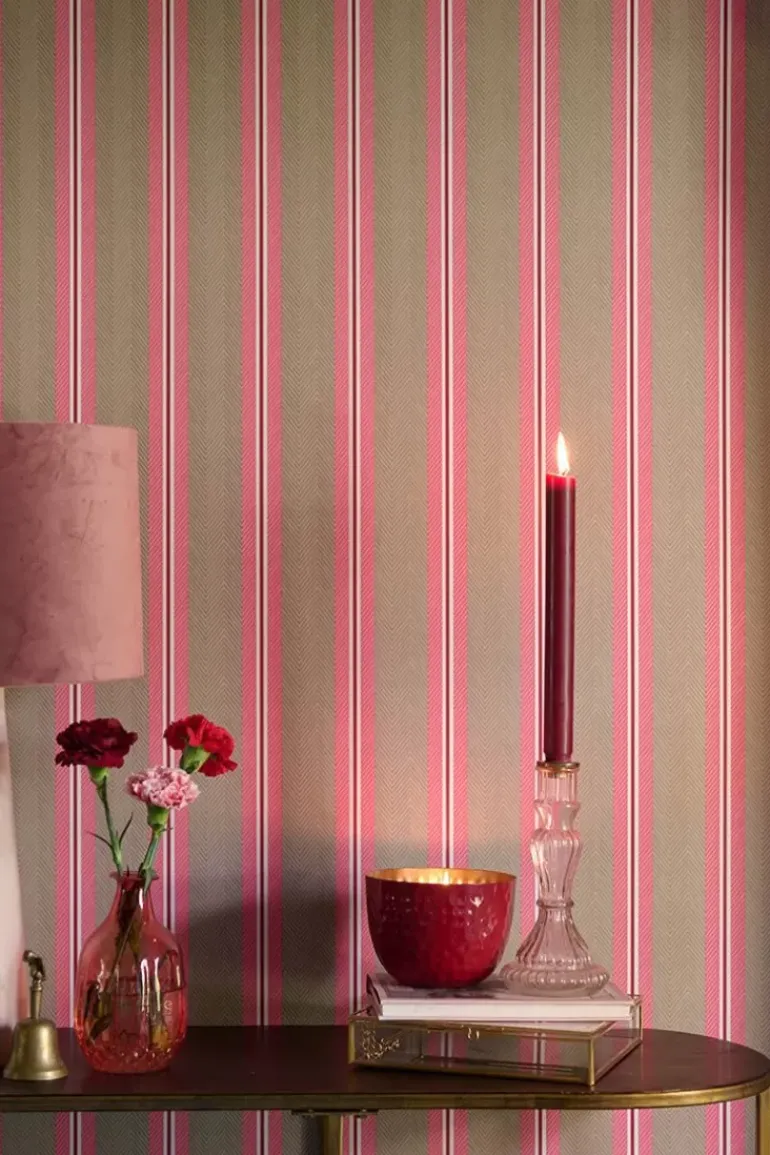 Pip Studio Blurred Lines Vliestapete /Rosa