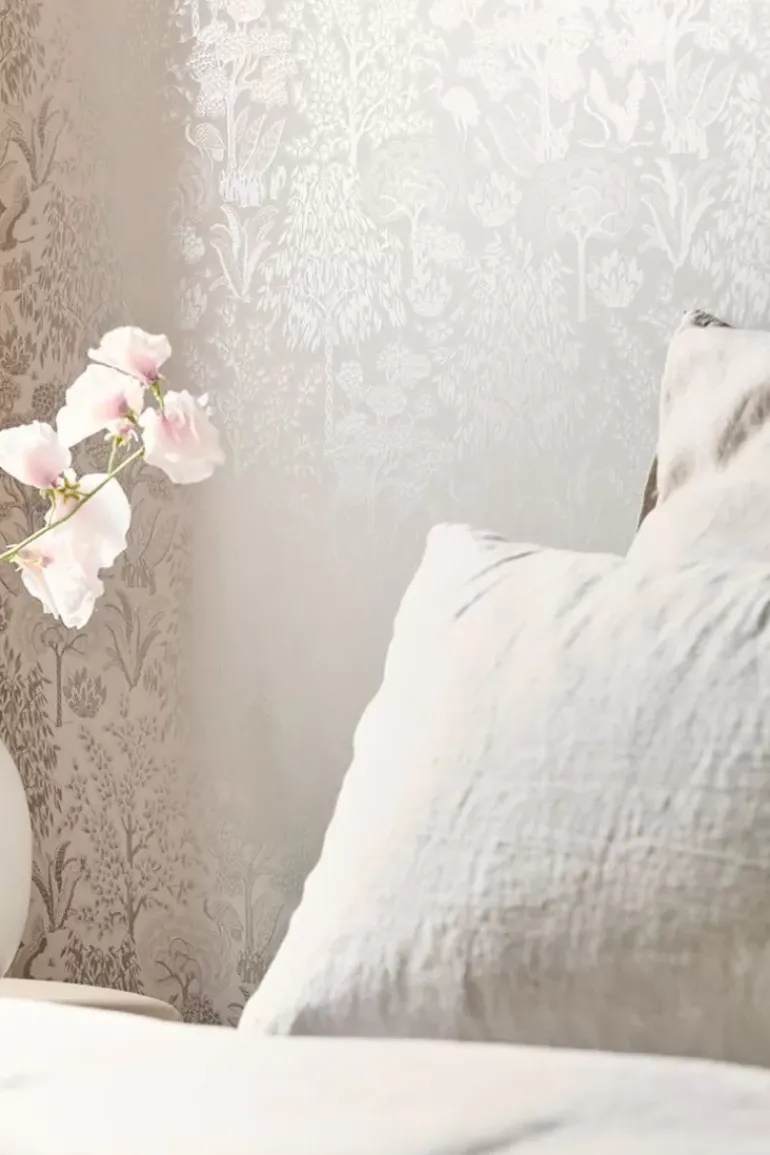 Pip Studio Origami Tree Vliestapete Gebrochen S/Silber