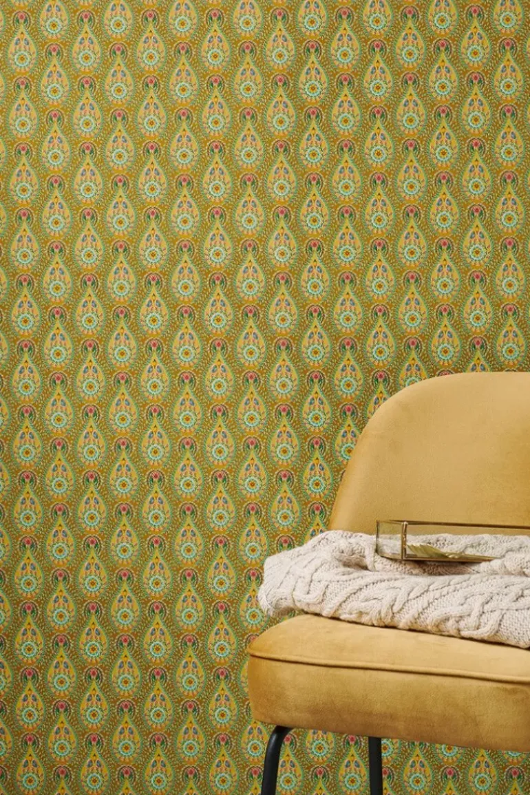 Pip Studio Raindrops Vliestapete /Ocre