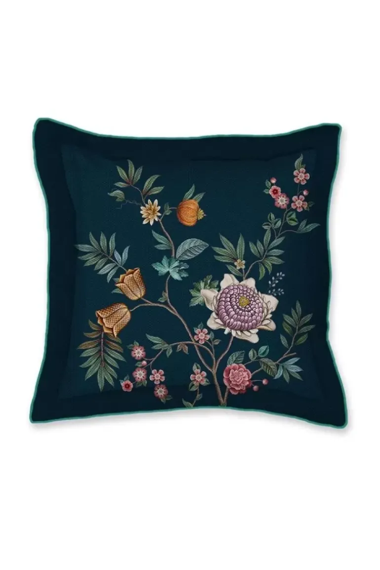 Quadratisches Zierkissen Il Paradiso Dunkelblau