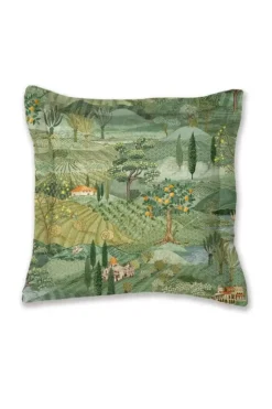 Quadratisches Zierkissen Toscana Grun