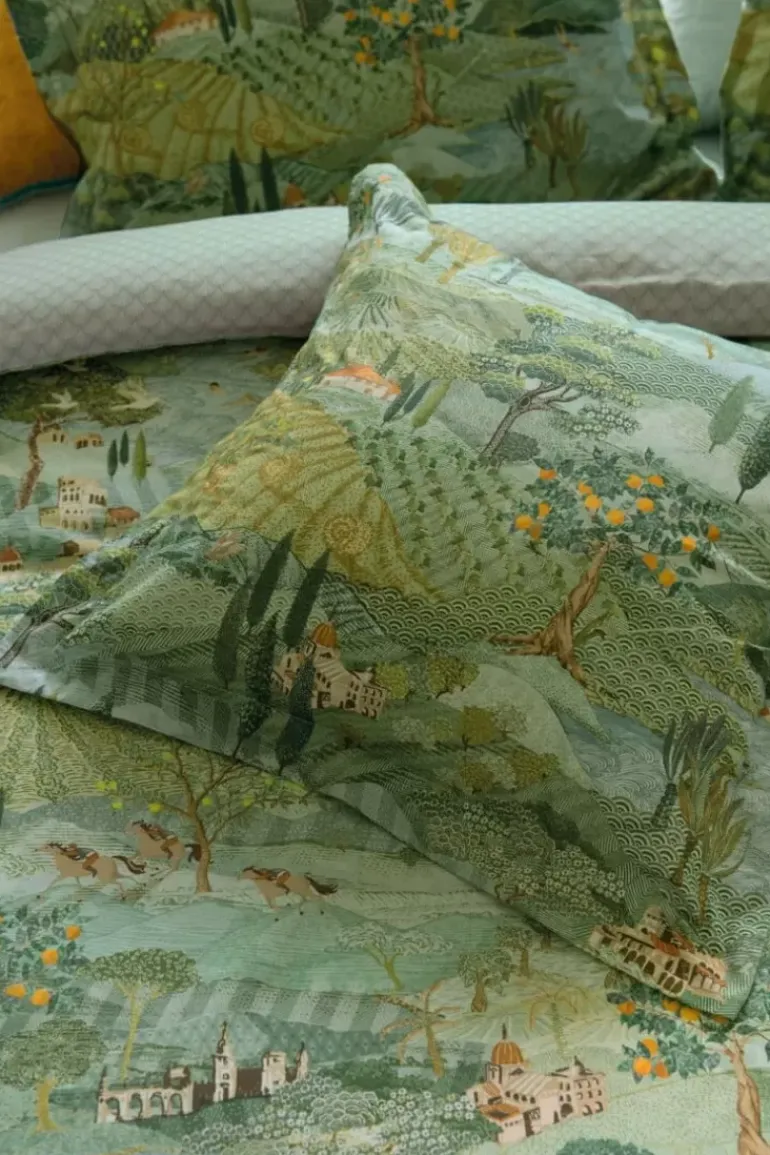 Quadratisches Zierkissen Toscana Grun