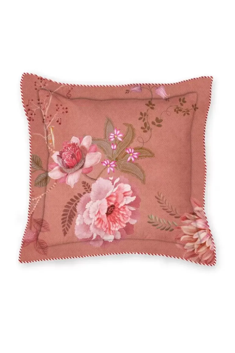 Quadratisches Zierkissen Tokyo Bouquet /Terra