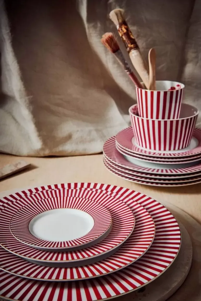 Royal Stripes Gebäckteller Dunkel 17Cm