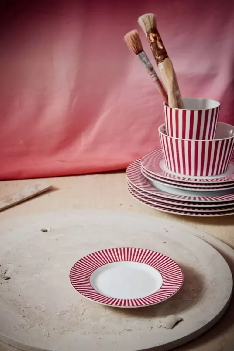 Royal Stripes Petit Four Dunkelrosa 12Cm