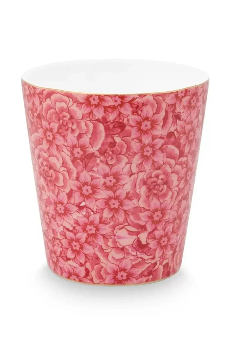 Royal Stripes Tasse Blumen Dunkelrosa
