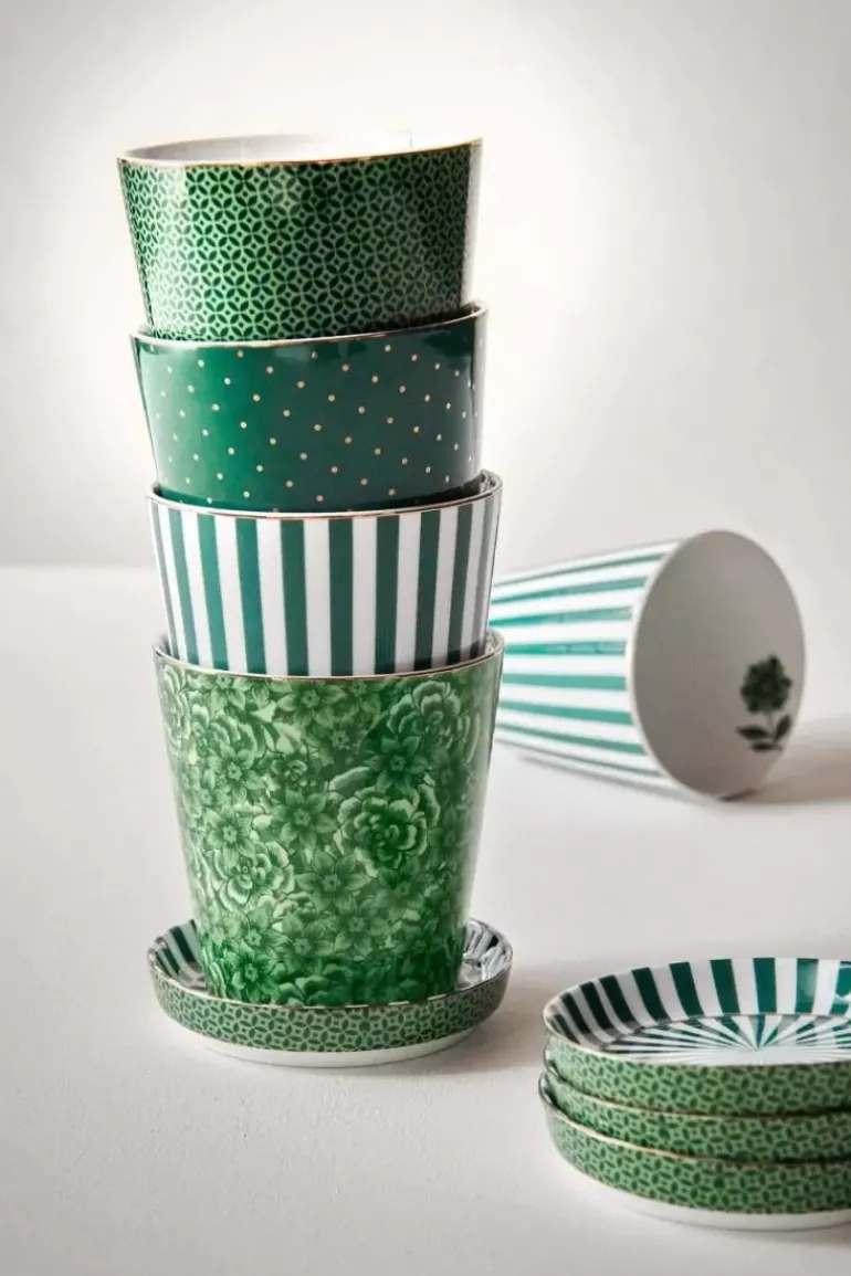Royal Stripes Tasse Punkte & Teebeutelablage Grun
