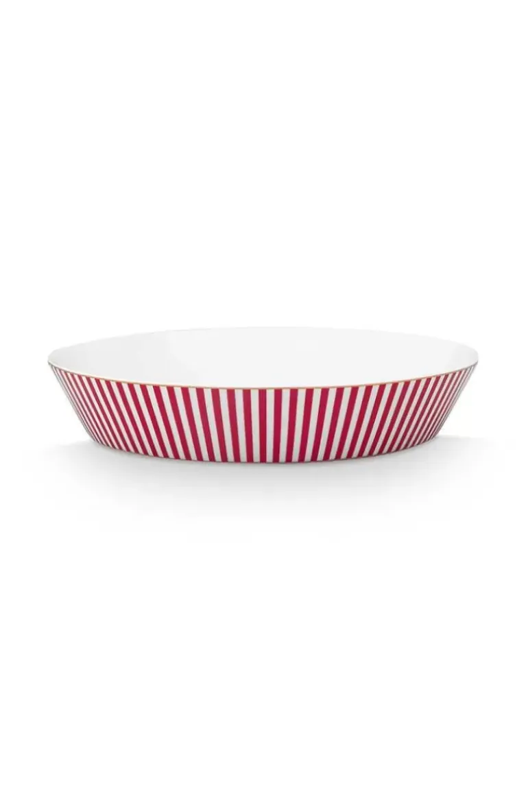 Royal Stripes Tiefer Teller Dunkelrosa 21.5Cm