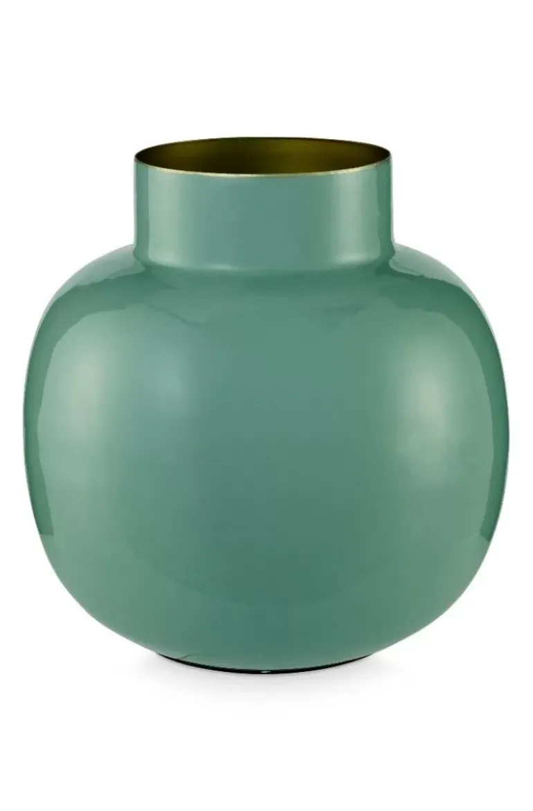 Runde Metall Vase 25 Cm