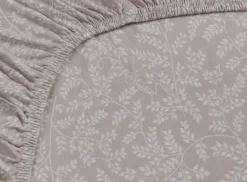 Spannbettlaken Leafy Khaki