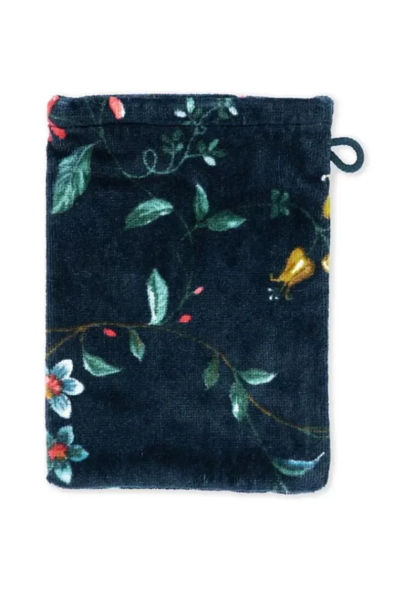 Waschlappen Set/3 Les Fleurs Dunkel 16X22 Cm