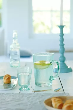 Wasserglas Twisted Blau