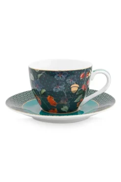 Winter Wonderland Espresso Tasse & Untertasse Dunkelblauw