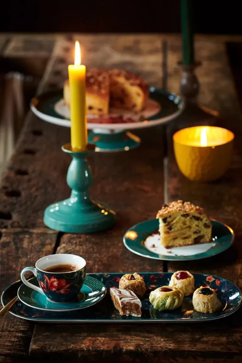 Winter Wonderland Espresso Tasse & Untertasse Dunkelblauw