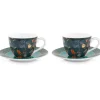 Winter Wonderland Set/2 Espresso Tassen & Untertassen Dunkelblau